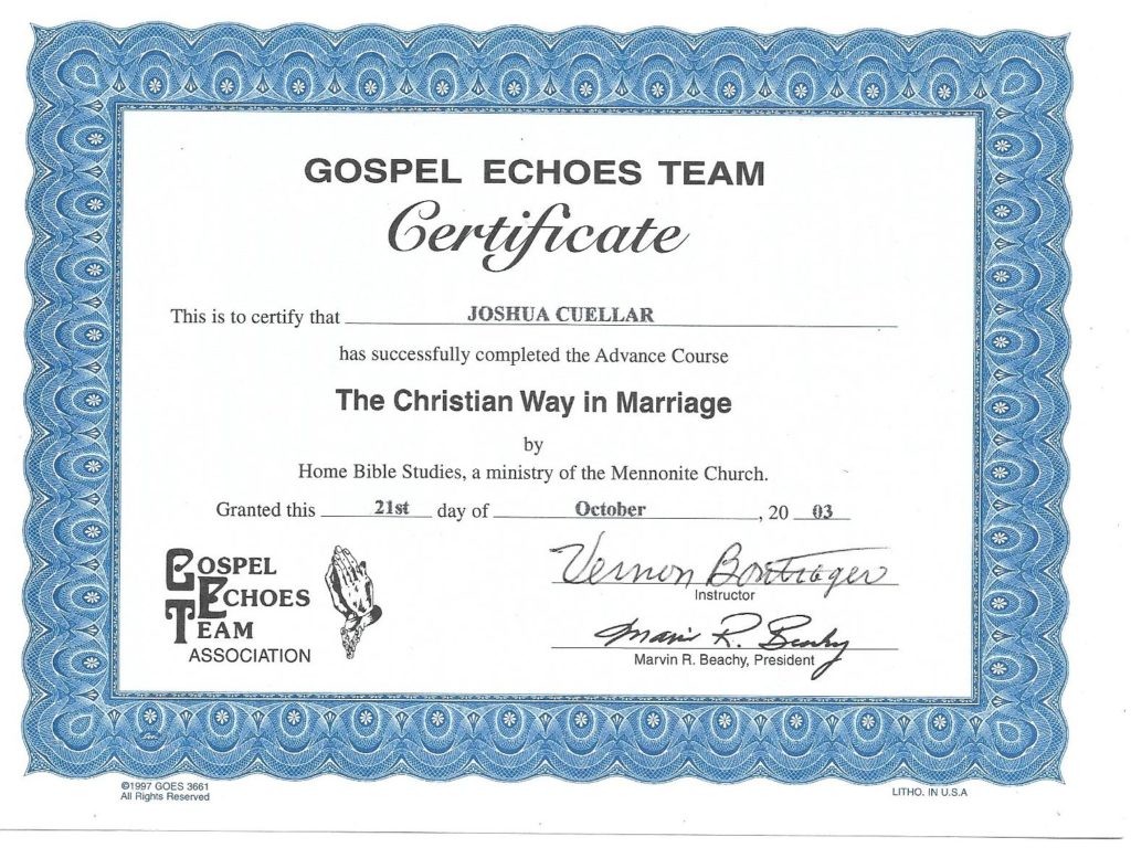 Advanced Christian Cert 1 - Christian Marriage Counseling